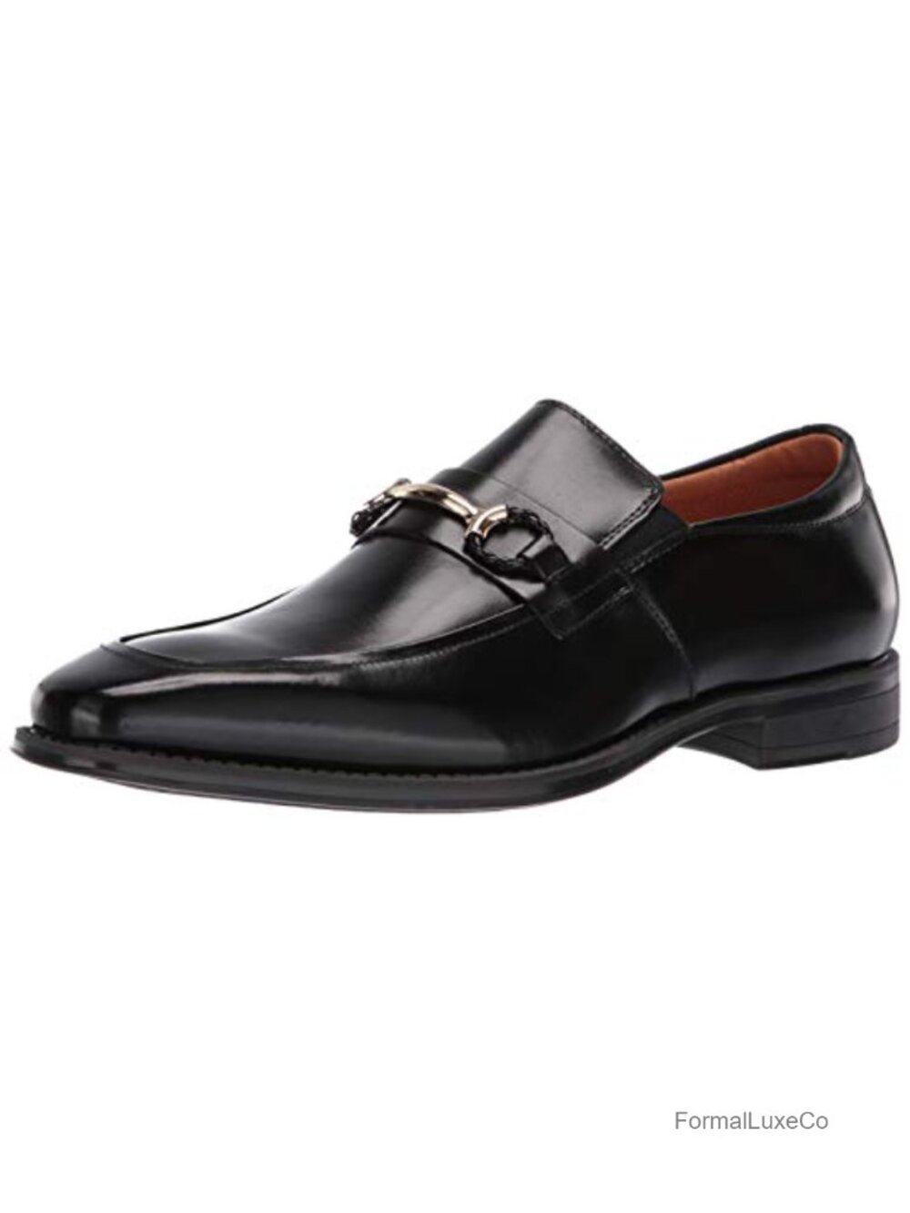 Stacy Adams Pierce Leather Apron Toe Penny Loafer Memory Foam Slip-On